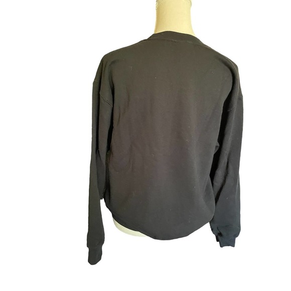 Port & Company Womens Red Lipstick Mouth Sweatshirt  Size S Black - Picture 4 of 5